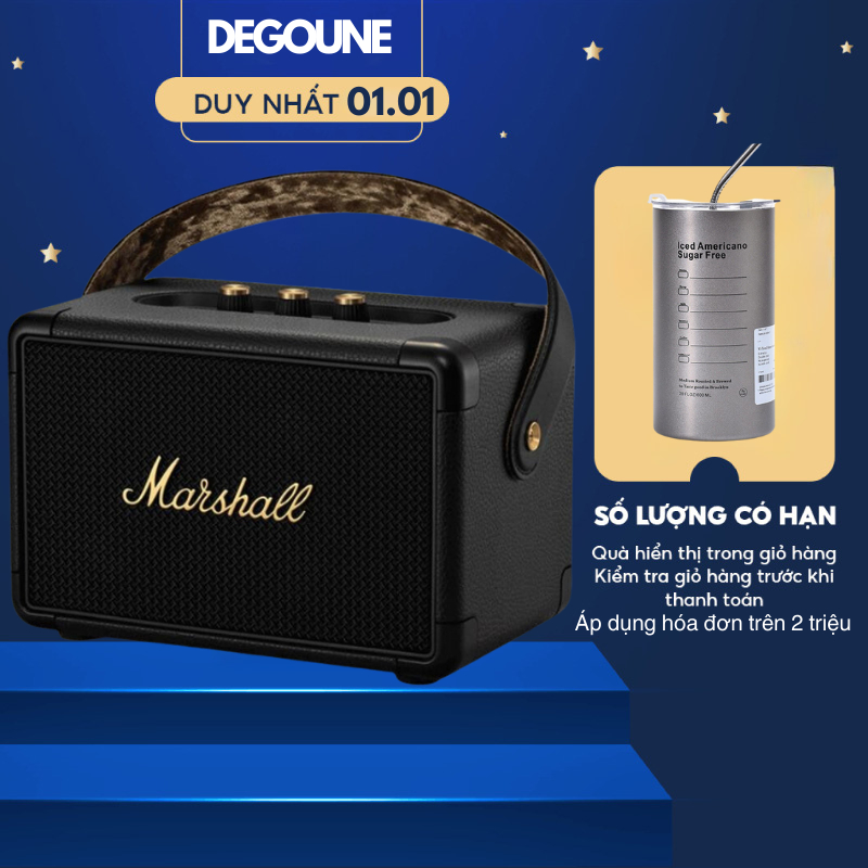 Loa Bluetooth MARSHALL KILBURN M13 DEGOUNE BASIC OFFICIAL Công Suất Khủng, Pin Sử Dụng 8 Giờ, Âm Thanh 3D