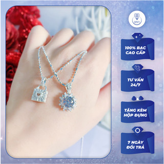 Dây chuyền mặt đá bạc 925 kèm hộp đựng - Trang sức cao cấp HVJ
