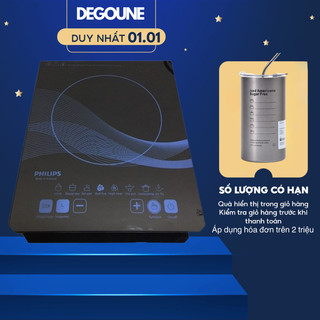 Bếp từ cảm ứng điện đơn bề mặt kính degoune official dẫn nhiệt nhanh,chức năng hẹn giờ, công suất 2000w siêu bền