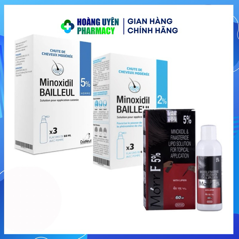 Xịt mọc tóc Minoxidil Bailleul 2%/5% - Morr F 5% 60ml