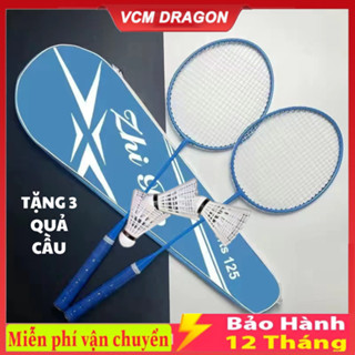 Bộ 2 chiếc vợt cầu lông , bộ vợt cầu lông giá rẻ bền đẹp tặng kèm bao đựng và 3 quả cầu nhựa
