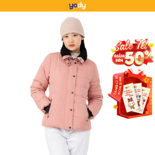 Áo phao vip nữ yody phao vip nữ dáng ôm cổ phối lông siêu ấm pvn6012