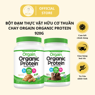 Bột đạm hữu cơ Orgain organic protein peanut butter ăn kiêng vị bơ đậu phộng 920g mẫu mới của Mỹ
