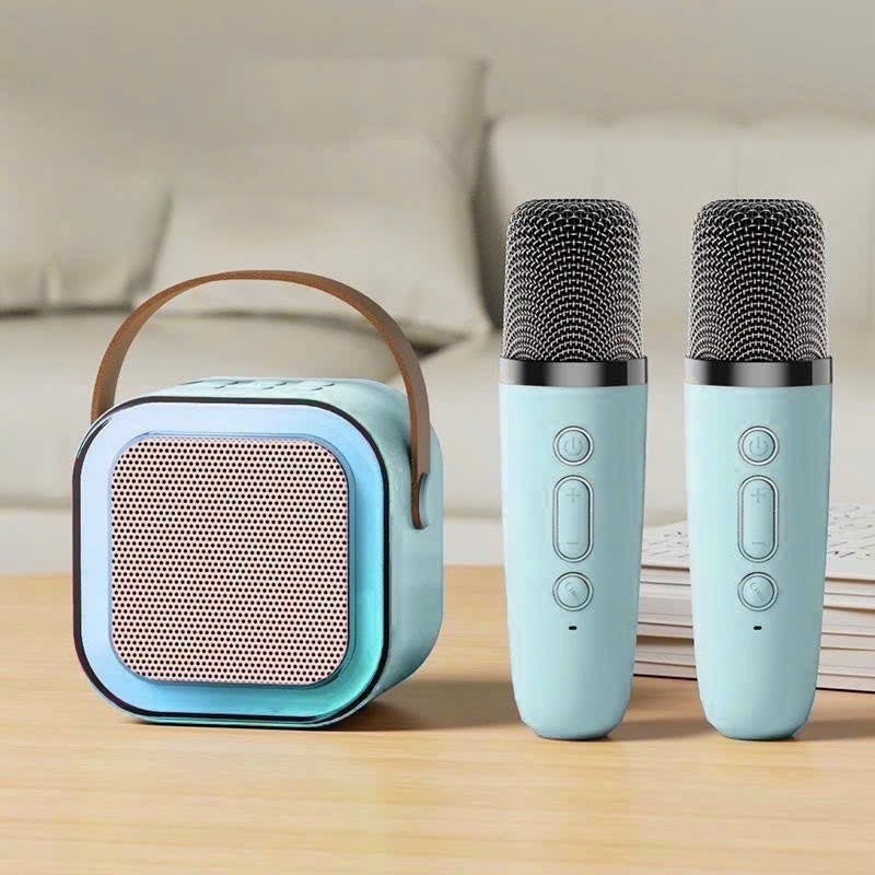 Bộ Hát Karaoke Bass Hay, Loa Bluetooth Mini Tặng Kèm Micro Hát Không Dây Có Tay Cầm_KR01