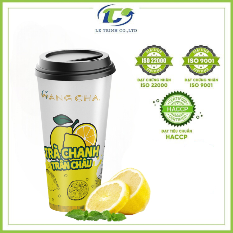 Ly Trà Trái Cây Wangcha Tiện Lợi Vị Chanh - Trà Chanh Thơm Ngon Có Trân Châu Ngọc Trai Đi Kèm