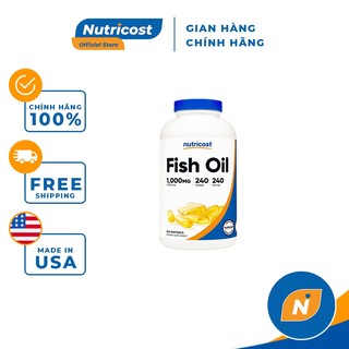Viên Dầu Cá Hỗ Trợ Sức Khỏe Tim Mạch Nutricost Fish Oil 1000mg