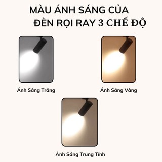 Combo Đèn Rọi MiNi 3 chế độ + 1Thanh Ray 1m