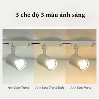 Combo Đèn Rọi MiNi 3 chế độ + 1Thanh Ray 1m