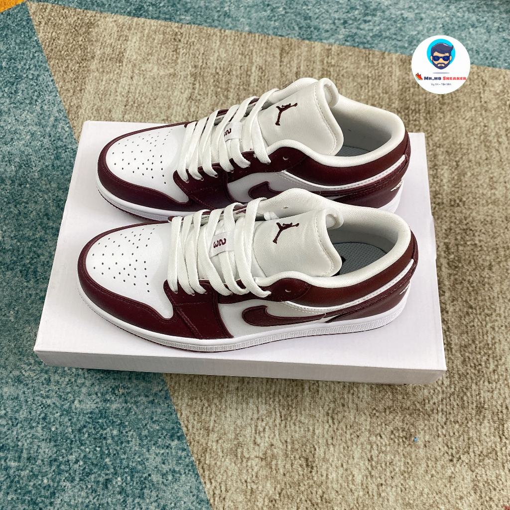 Giày Sneaker Jordan 1 Low Mận - Bản Like.Au FullBox