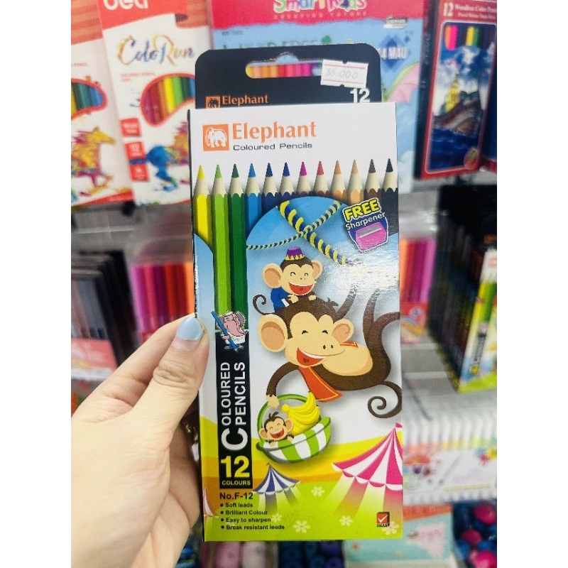 Bút Chì 12 Màu Elephant F-12