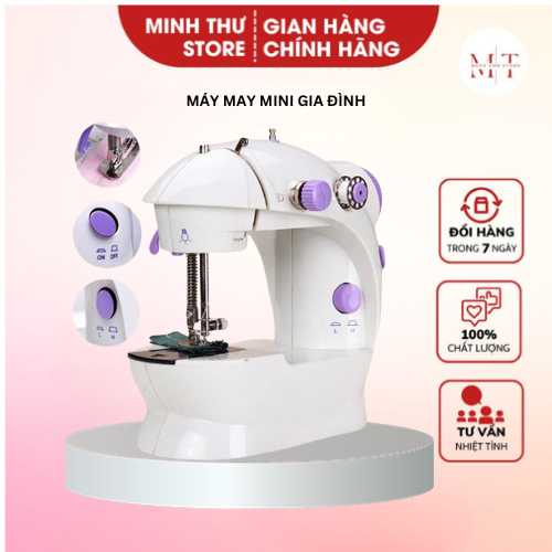 Máy may mini để bàn gia đình - Máy khâu cầm tay Mini gia đình siêu tiện lợi New cho mọi nhà