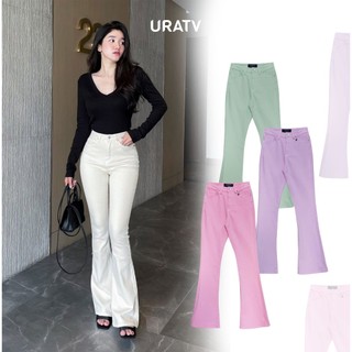 Quần jeans loe dài 100cm bảng màu pastel URATV