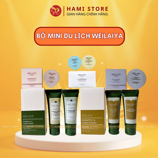 Bộ Mini Du Lịch Mini Dầu Gội Xả Gừng 20ml*2, Sữa Tắm Weilaiya 9ml