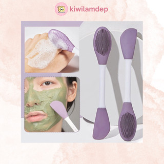 Cọ Silicon 2 Trong 1 Rửa Mặt Nạ Tiện Dụng An Toàn