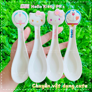 Muỗng nhựa melamine Hello Kitty - Doremon Doraemon