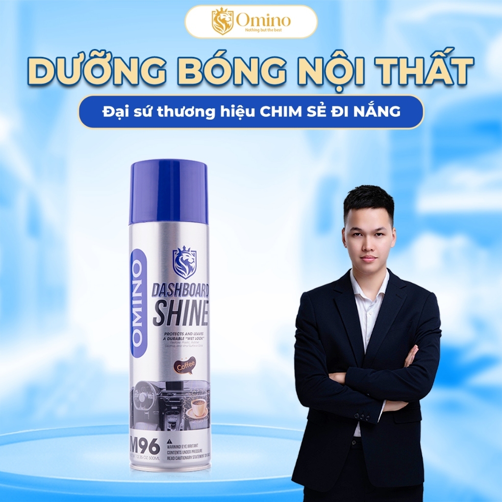 Dưỡng Bóng Nội Thất, Ghế Da Ô Tô Hương Cafe OMINO - Chính Hãng Omino Vietnam - Dung tích 500ml