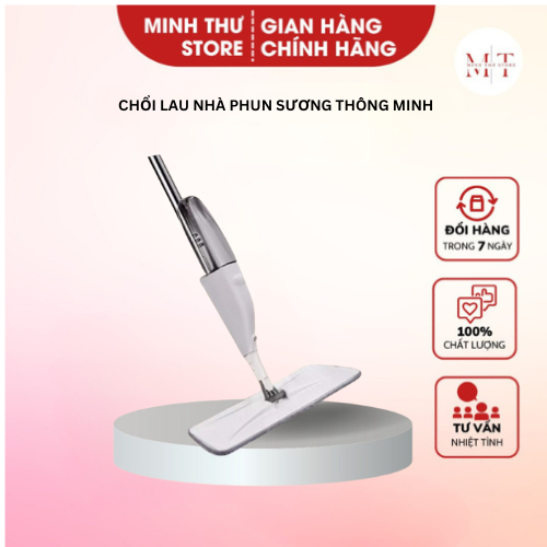 Chổi Lau Nhà YUNOZA Thông Minh Phun Sương - Cây Lau Nhà Phun Sương Xoay 360 Độ Tiện Ích