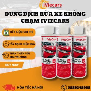 Dung dịch rửa xe không chạm dung tích 200ml kèm bình phun tuyết cầm tay iViecars đánh bay mọi vết bẩn xe ô tô hiệu quả