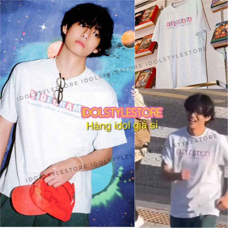 (kèm card) áo thun tay lỡ video solo V Kim Taehyung BTS