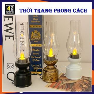 Đèn LED Kiểu Dáng Cổ Điển Dùng Trang Trí Nhà - Đèn Dầu Phong Cách Retro Dùng Pin , Đèn Cầy Tiện Tử Cổ Điển, Đèn Ngủ