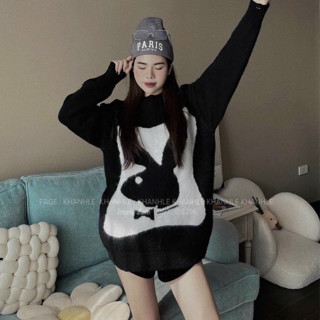 Áo Len Thỏ Dệt Cao Cấp Chất Len Dày Dặn Hàng Quảng Châu Cổ Bo Tròn Cực Đẹp