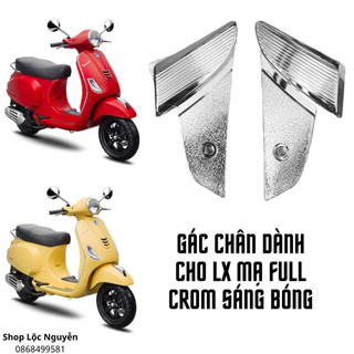 Gác chân full chome sáng bóng cho Vespa LX/ S