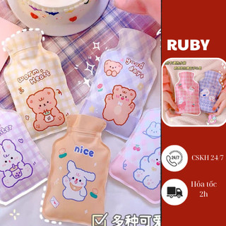 Miếng dán giữ nhiệt hình gấu Ruby giữ ấm cơ thể, Miếng dán ngày đèn đỏ chườm nóng giảm đau bụng