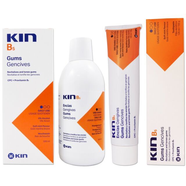 KEM ĐÁNH RĂNG KIN B5 VÀ NƯỚC SÚC MIỆNG KIN B5 (500ML) NGĂN NGỪA MẢNG BÁM