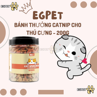 Bánh thưởng catnip cho thú cưng, bổ sung dinh dưỡng, giảm stress giảm mùi hôi miệng, tiêu búi lông cho thú cưng