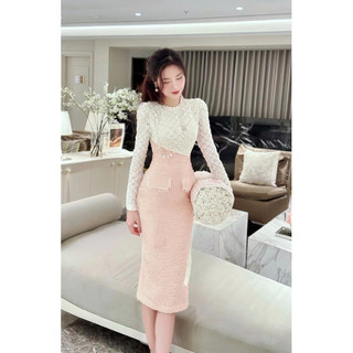 Váy body ren phối dạ