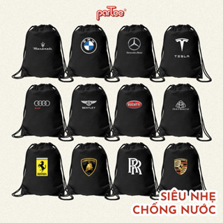 Túi Rút Thể Thao Vải Dù Chống Nước Siêu Nhẹ in logo các hãng siêu xe Mercedes Roll Royce Porche BMW Ferrari