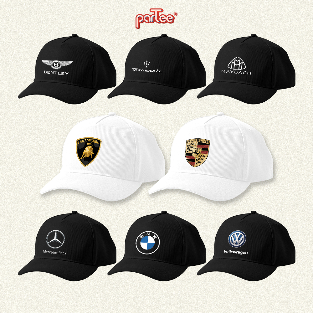 Mũ Nón Lưỡi Trai Kaki Cotton in logo các hãng siêu xe Mercedes Roll Royce Porche BMW Ferrari Maybach Tesla Audi Maserati
