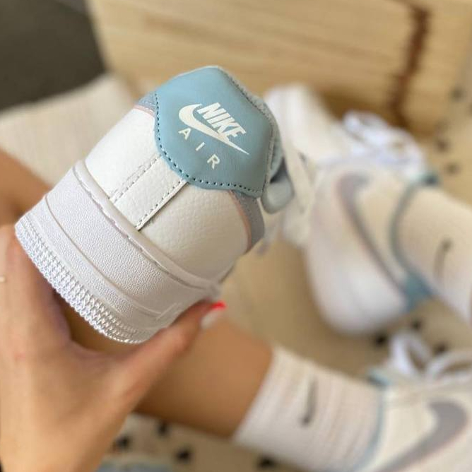 Giày Air Force 1 Low LV8 Double Swoosh Light Armory Blue, Giày AF1 LV8 Xanh Hồng Cho Nữ Full Bill Box