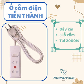 Ổ cắm điện Tiến Thành® dây 2m công suất 2000W (Hàng Việt Nam chất lượng cao)