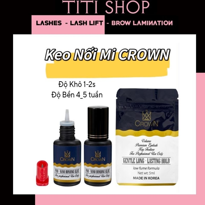 Keo nối mi CROWN Nano (khô 1s_sản xuất Korea)