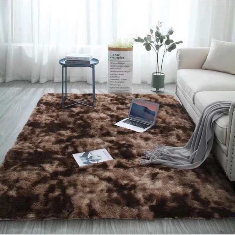 Thảm lông loang - thảm trải chân giường siêu mịn khổ M6X2M nhập khẩu loại 1