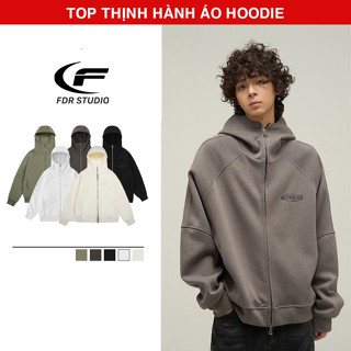 Áo Nỉ Hoodie Boxy Nỉ Bông Cotton Siêu Ấm, Áo Hoodie Zip Dày Dặn Cá Tính Nam Nữ Mùa Đông 2023 - HD001