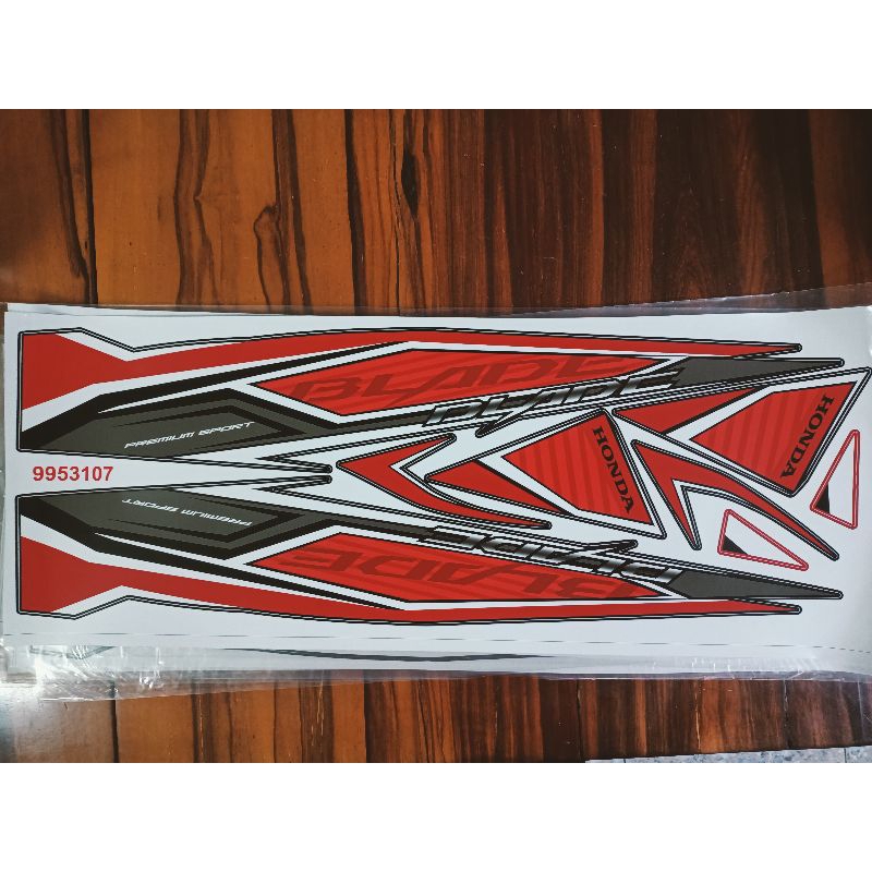 Bộ tem xe Wave Blade màu đỏ hàng thiết kế new