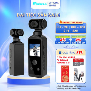 Camera Pocket 4K, Máy Ảnh Mini Thể Thao, Chất Lượng Hình Ảnh 4K, Camera Hành Trình Phượt Gậy Selfie