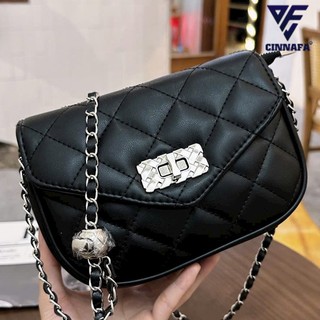 Túi Xách Nữ, Túi Xách Đeo Chéo Crossbody Khoá Xoay Thêu Chám Cinnafa