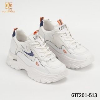 Giày thể thao nữ độn đế 8cm da pu cao cấp gtt201-513