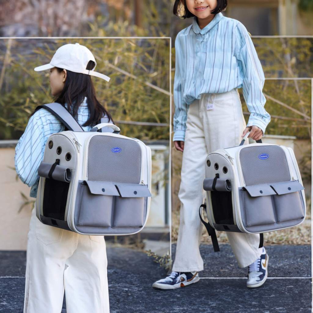 Balo mèo vận chuyển chó cho thú cưng du lịch cỡ lớn thoáng khí BL-04 Petoka