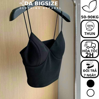 Dabigsize - Áo Bra Nữ Bigsize Có Mút Thiết Kế 2 Dây Kèm Tăng Đơ Hở Lưng Không Gọng Nâng Ngực Dành Cho Người Mập 50-90kg