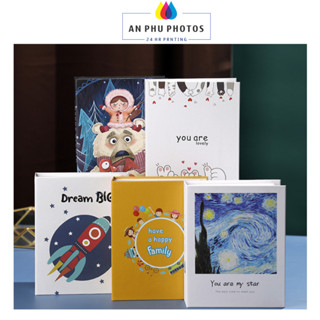 Album ảnh 6x9, 7x10, 10x15, 13x18 đựng được 100-200 ảnh bìa Vintage nhiều mẫu xinh xắn