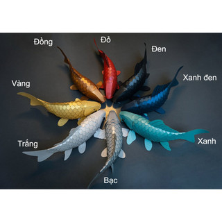 Bộ KIT DIY bằng giấy hình cá KOI, lắp ráp, tô màu, decor, trang trí nhà cửa.