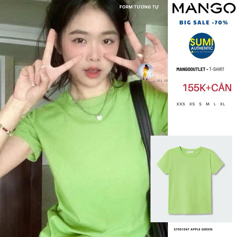 Áo thun Mango Auth giá Sale
