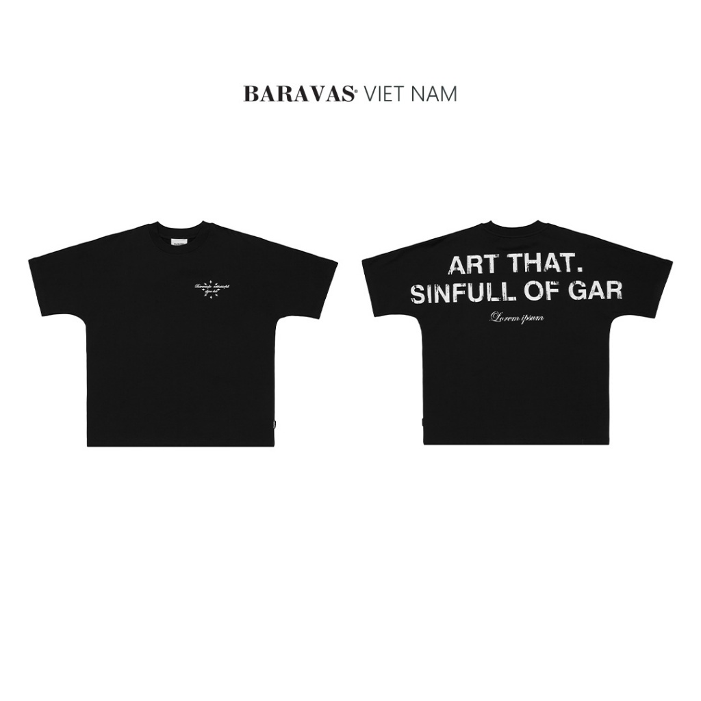Áo Thun Baravas Form Boxy / SINFULLOFGAR - Version Premium