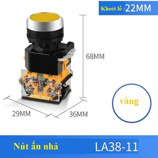 Nút ấn LA38 Phi 22 - nút ấn nhả xanh đỏ phi 22mm -TBĐ