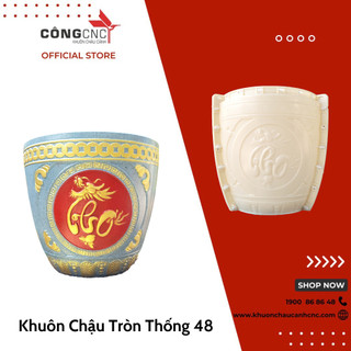 Khuôn chậu cảnh tròn thống 48 không chân đôn