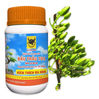 Phân Bón Lá Đầu Trâu 701 Kích Ra Nhiều Nụ Hoa,Đậu Trái ,Mập Thân,Ổn Định Bộ Rễ.Hũ 100gr